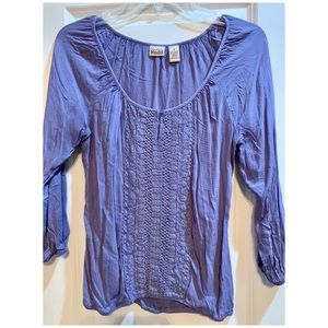 Light purple 3/4 sleeve dressy top